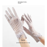 Lightweight Breathable Lace Sun Protection Gloves – Elegant Women’s UV Gloves