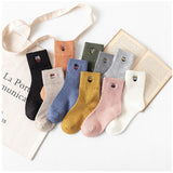 Women’s Embroidered Cotton Tube Socks – Thick Winter Style