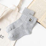 Women’s Embroidered Cotton Tube Socks – Thick Winter Style