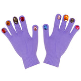 DIY Split Finger Knitted Gloves with Colorful Diamond Design – Street Style