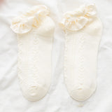Women’s Sweet Bubble Cotton Socks – Ruffled Ankle Design
