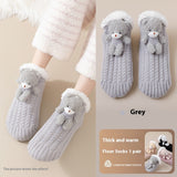 Women’s Winter Fleece Lined Socks – Warm Cartoon Lambswool