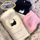 Women’s Fleece-Lined Mink Fur Tube Socks – Warm Winter Maternity Socks