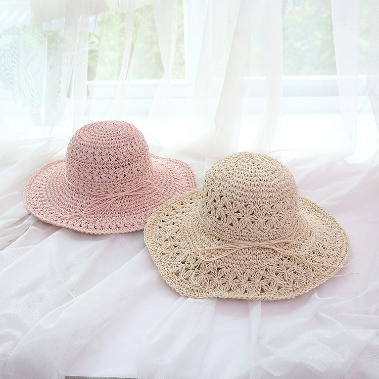 Women’s Summer Hollow Crochet Straw Hat – Breathable & Lightweight