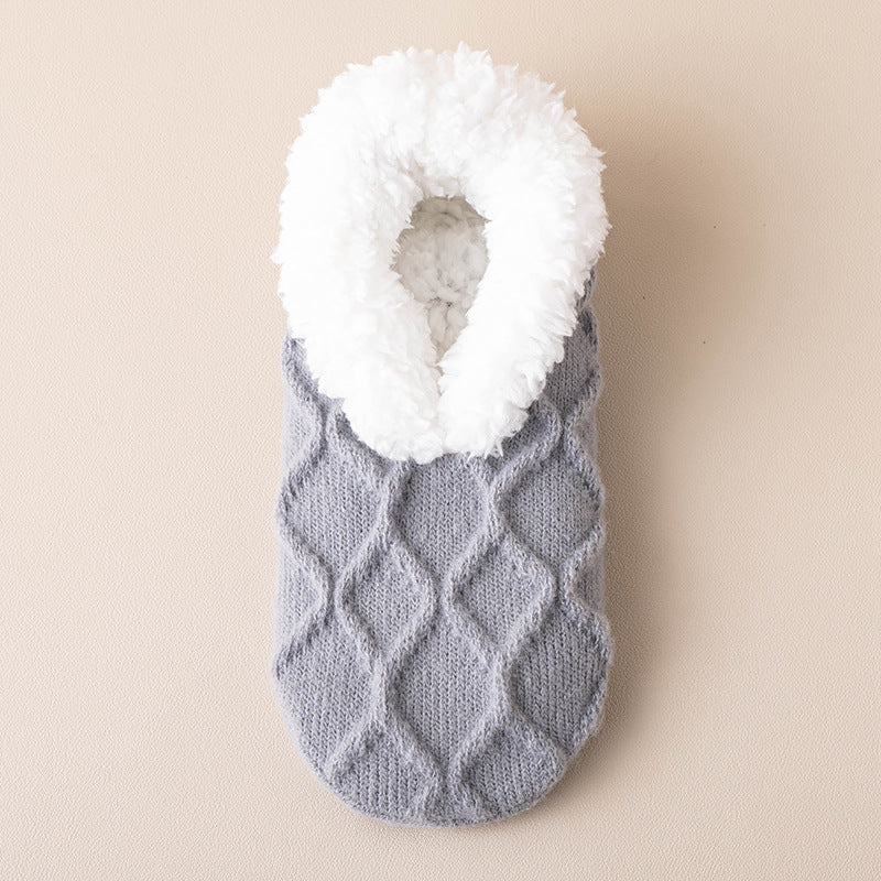 Unisex Plush Winter Slipper Socks – Non-Slip Fuzzy Thermal Floor Socks
