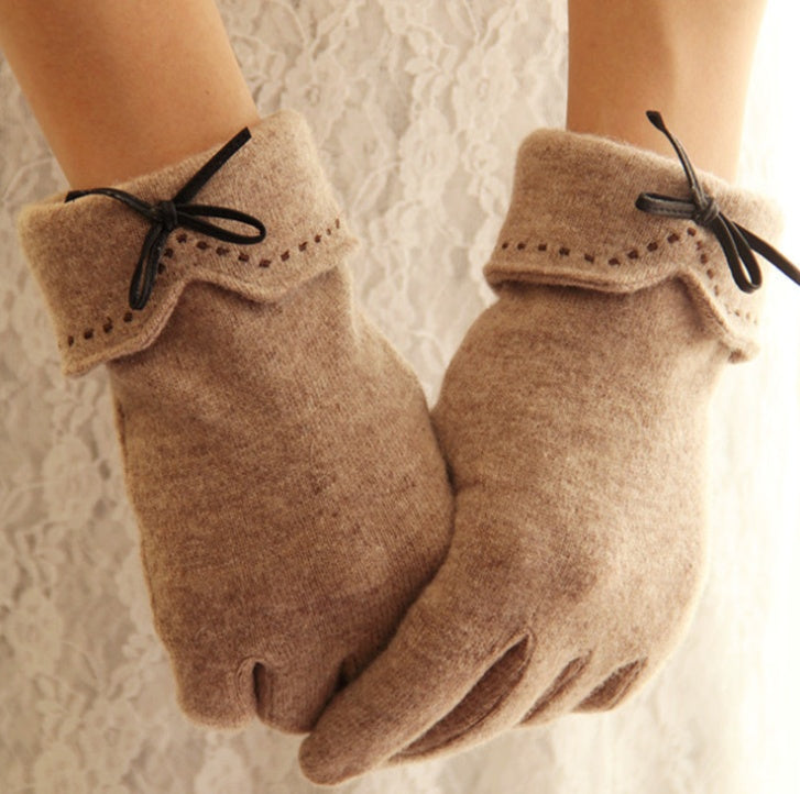 Yauvana Elegance Wool Winter Gloves – Women’s Warm Finger Style