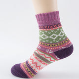 Women’s Ethnic Wool Crew Socks – Warm Winter Style