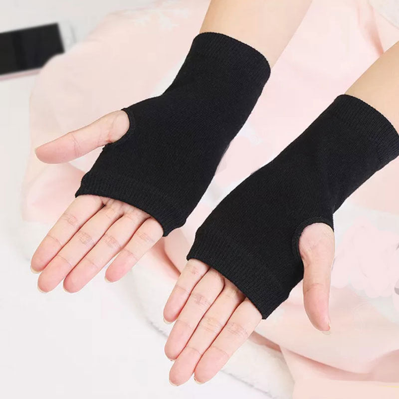 Winter Knitted Fingerless Gloves – Unisex Half Finger Sports Design