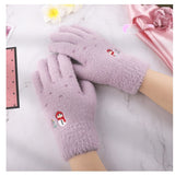 Women’s Fleece Lined Knitted Gloves – Touch Screen Winter Warmth