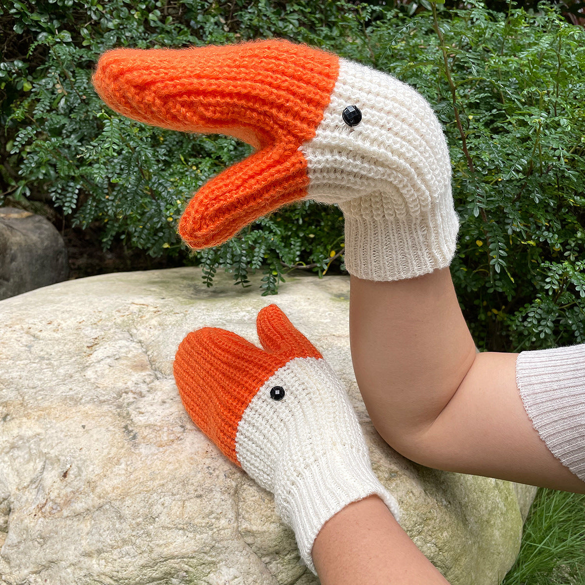 Unisex Knitted Wool Mittens – Cold-Proof Winter Gloves