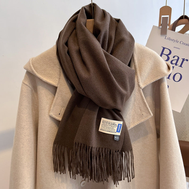 Oversized Brushed Scarf – Soft Woven Shawl in 39 Elegant Colors
