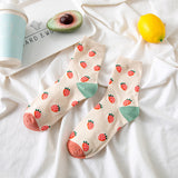 Japanese Retro Fruit & Veggie Crew Socks – Cute Pastoral Style