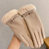 Fleece Lined Suede Winter Gloves – Warm & Stylish Mittens