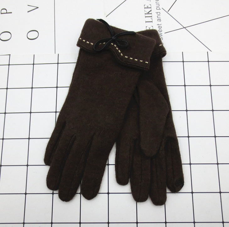 Yauvana Elegance Wool Winter Gloves – Women’s Warm Finger Style