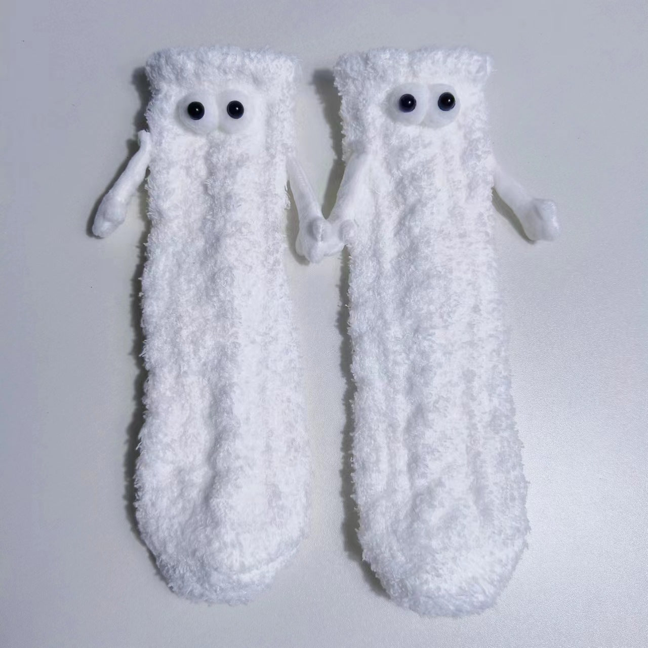 Women’s Coral Fleece Tube Socks – Cute Eye Design Autumn & Winter