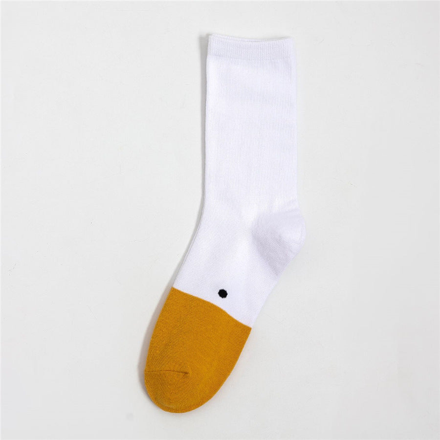 Funny Goose Head Cotton Socks – Creative Sports Jacquard Design