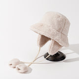 Women’s Plush Winter Hat – Fleece-Lined with Removable Earmuffs