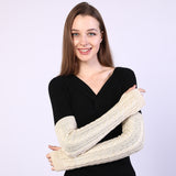 Twist Knit Arm Warmers – Fingerless Winter Sleeve Covers