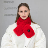 Heated Faux Fur Scarf – USB Rechargeable Neck Warmer