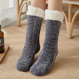 Ladies Winter Warm Plus Velvet Sleeping Floor Socks