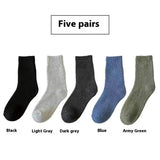 Women’s Winter Mid-Calf Socks – Thick Warm 5-Pair Set