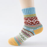 Women’s Ethnic Wool Crew Socks – Warm Winter Style