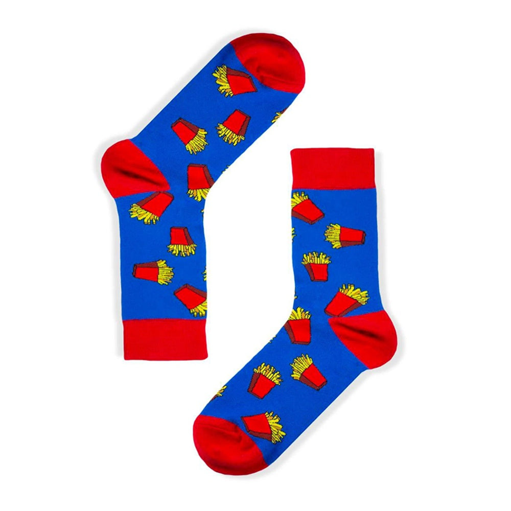 Creative Food Print Cotton Crew Socks – Unisex Fun Style