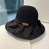Women’s Bow Straw Sun Hat – Wide Brim UV Protection