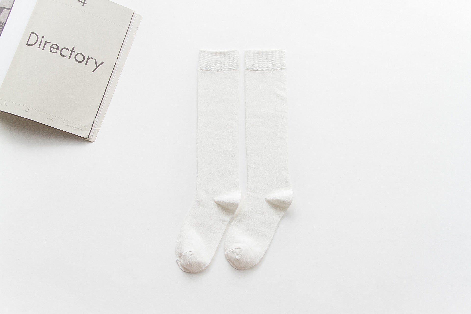 Japanese-Style Cotton Knee Socks – Long Pile Warm Design