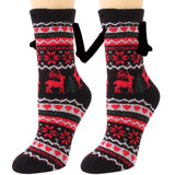 Magnetic Christmas Couple Socks – Coral Fleece Warm Slipper Tube