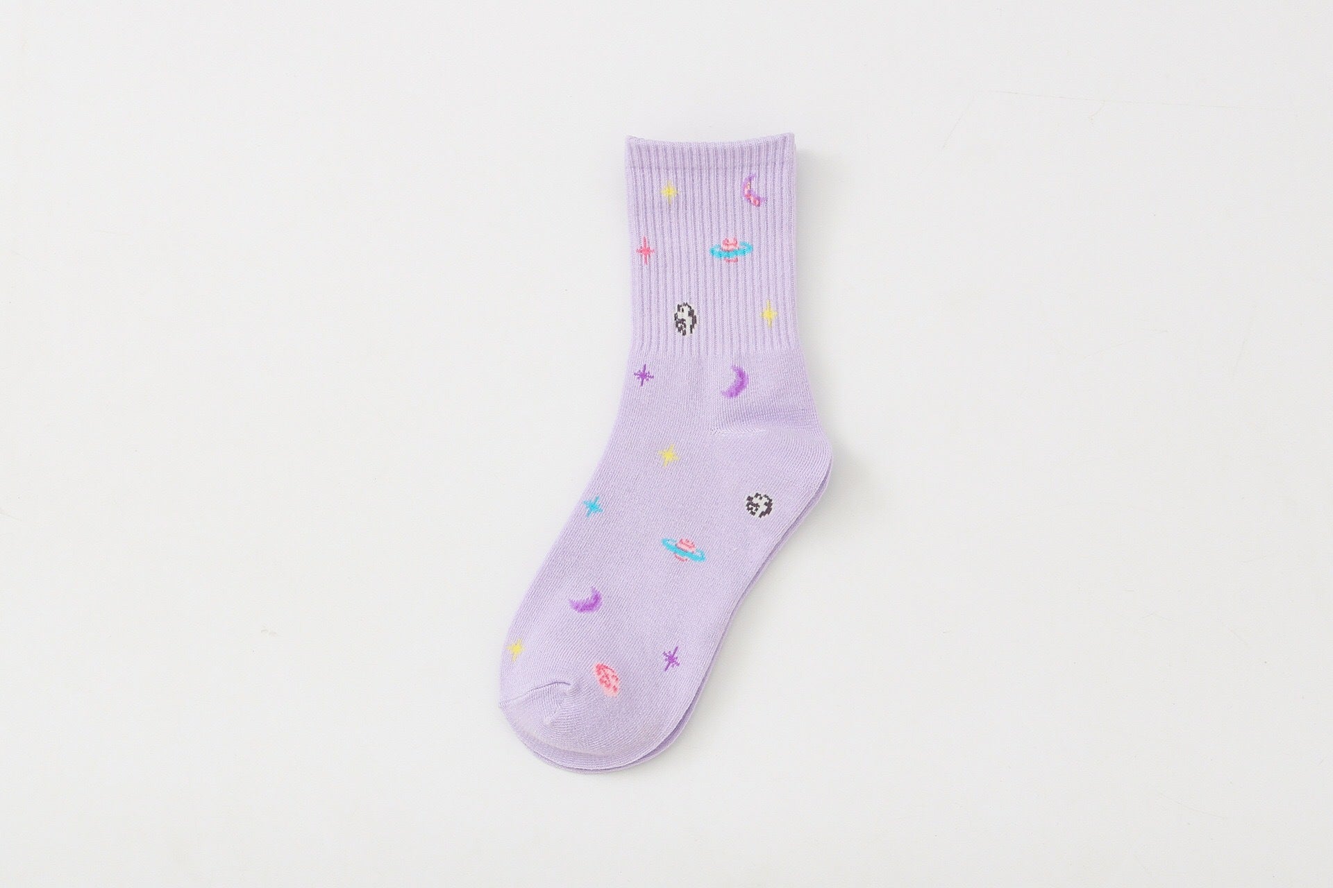 Women’s Cosmic Starry Crew Socks – Cotton Comfort