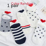 Women’s Cotton Heel Love Socks – Cute Heart Design