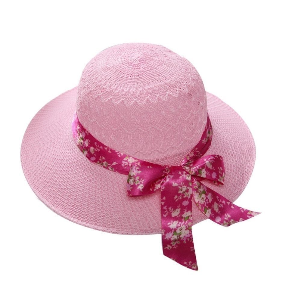 Women’s Summer Sun Hat – Lace, Ribbon & Pearl Accent Styles