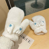 Korean Style Cute Moving Wings Mittens – Warm Winter Gloves for Women
