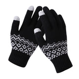 Women’s Knitted Jacquard Gloves – Warm Touch Screen Winter Design