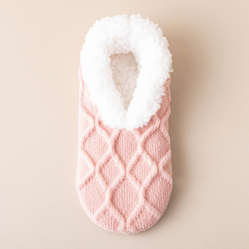 Unisex Plush Winter Slipper Socks – Non-Slip Fuzzy Thermal Floor Socks