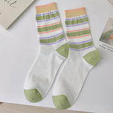 Women’s Floral Cotton Crew Socks – Cute Mid-Calf Mesh Style