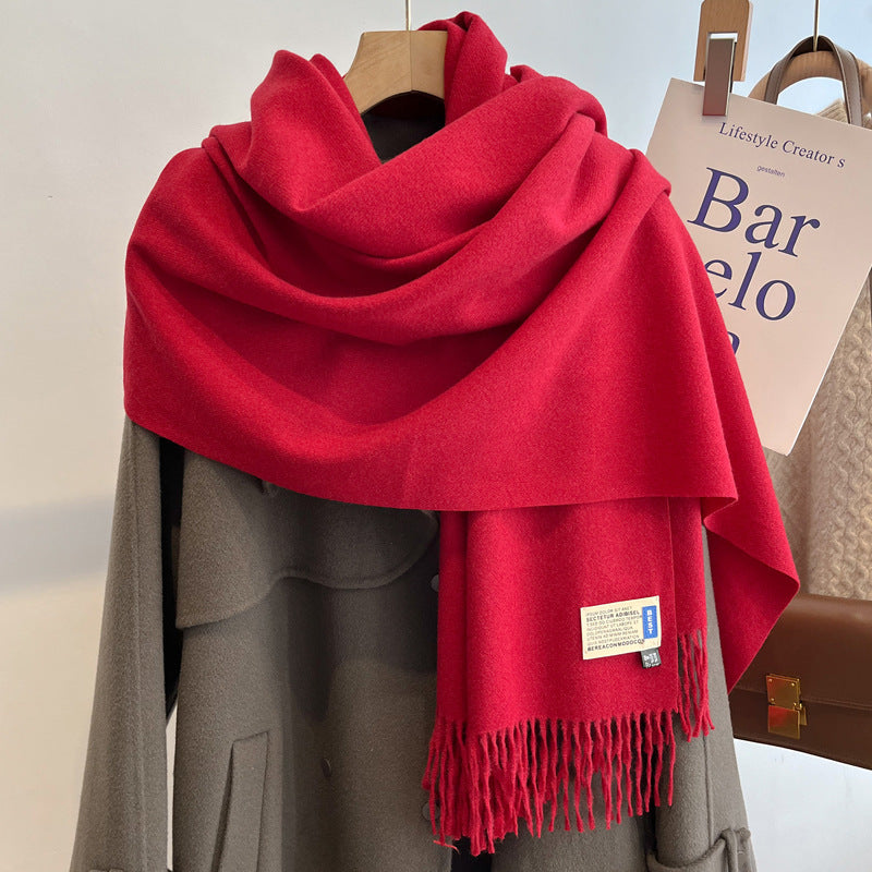 Oversized Brushed Scarf – Soft Woven Shawl in 39 Elegant Colors