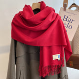 Oversized Brushed Scarf – Soft Woven Shawl in 39 Elegant Colors