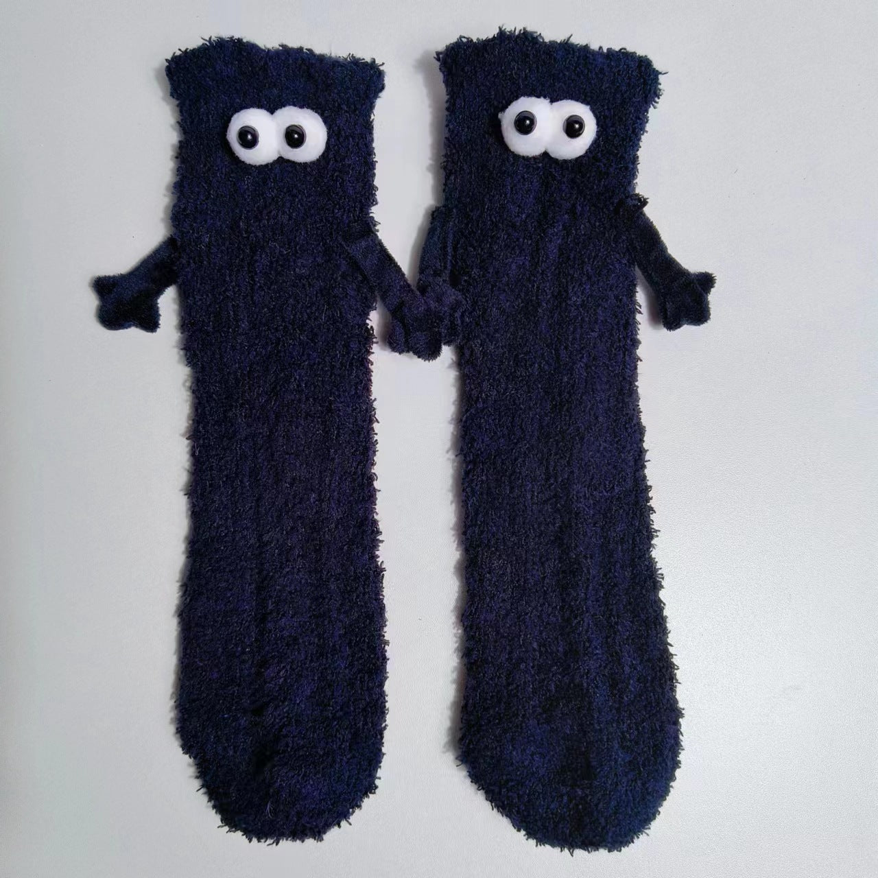 Women’s Coral Fleece Tube Socks – Cute Eye Design Autumn & Winter