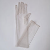 Elegant Tulle Bridal Gloves – Long Finger-Length Wedding Accessories