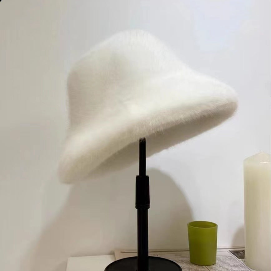 Women’s Plush Wool Beret – Waterproof Autumn & Winter Retro Hat