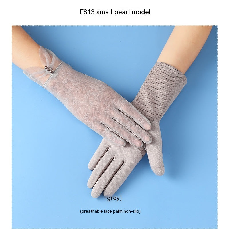 Lightweight Breathable Lace Sun Protection Gloves – Elegant Women’s UV Gloves