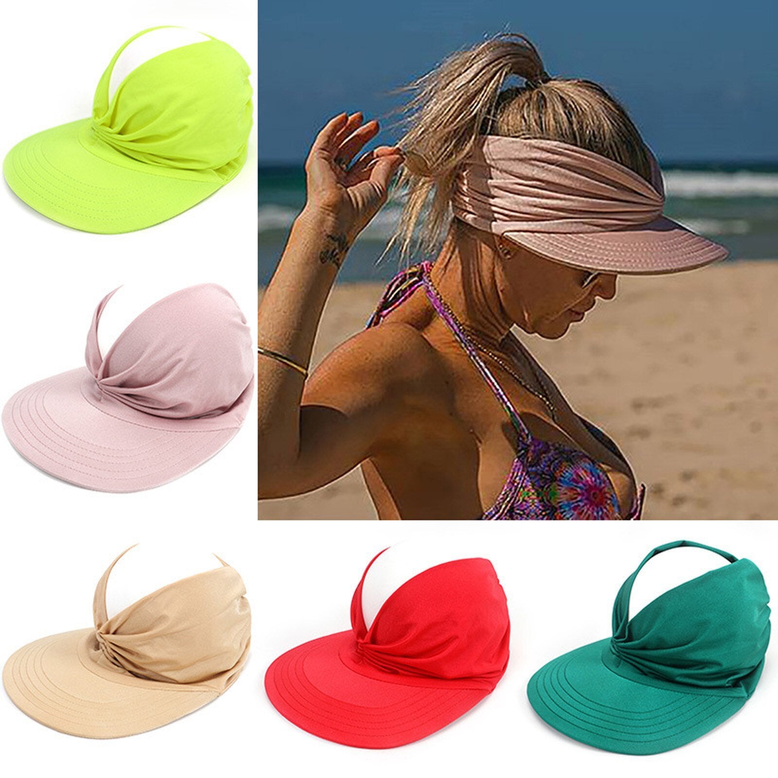 Unisex Sun Visor Hat – Wide Brim UV Protection Outdoor Cap