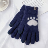 Women’s Cat Paw Touch Screen Gloves – Warm Anti-Cold Winter Design