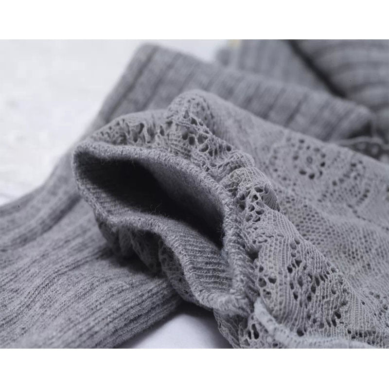 Japanese Style Wide Lace Over The Knee Stockings Women