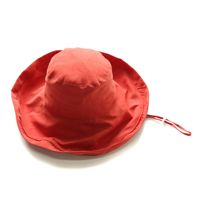Women’s Double-Sided Cotton Sun Hat – Wide Brim Fisherman Style