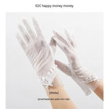 Lightweight Breathable Lace Sun Protection Gloves – Elegant Women’s UV Gloves
