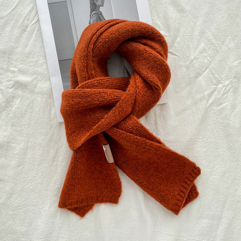 Soft Knit Wool Scarf – Cozy Winter Wrap in 18 Colors