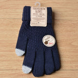 Women’s Knitted Jacquard Gloves – Warm Touch Screen Winter Design